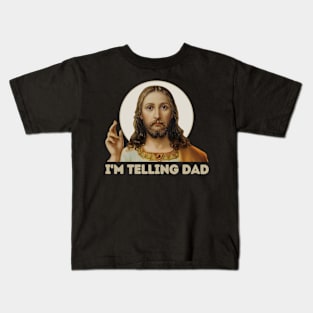 Retro I'm Telling Dad Kids T-Shirt